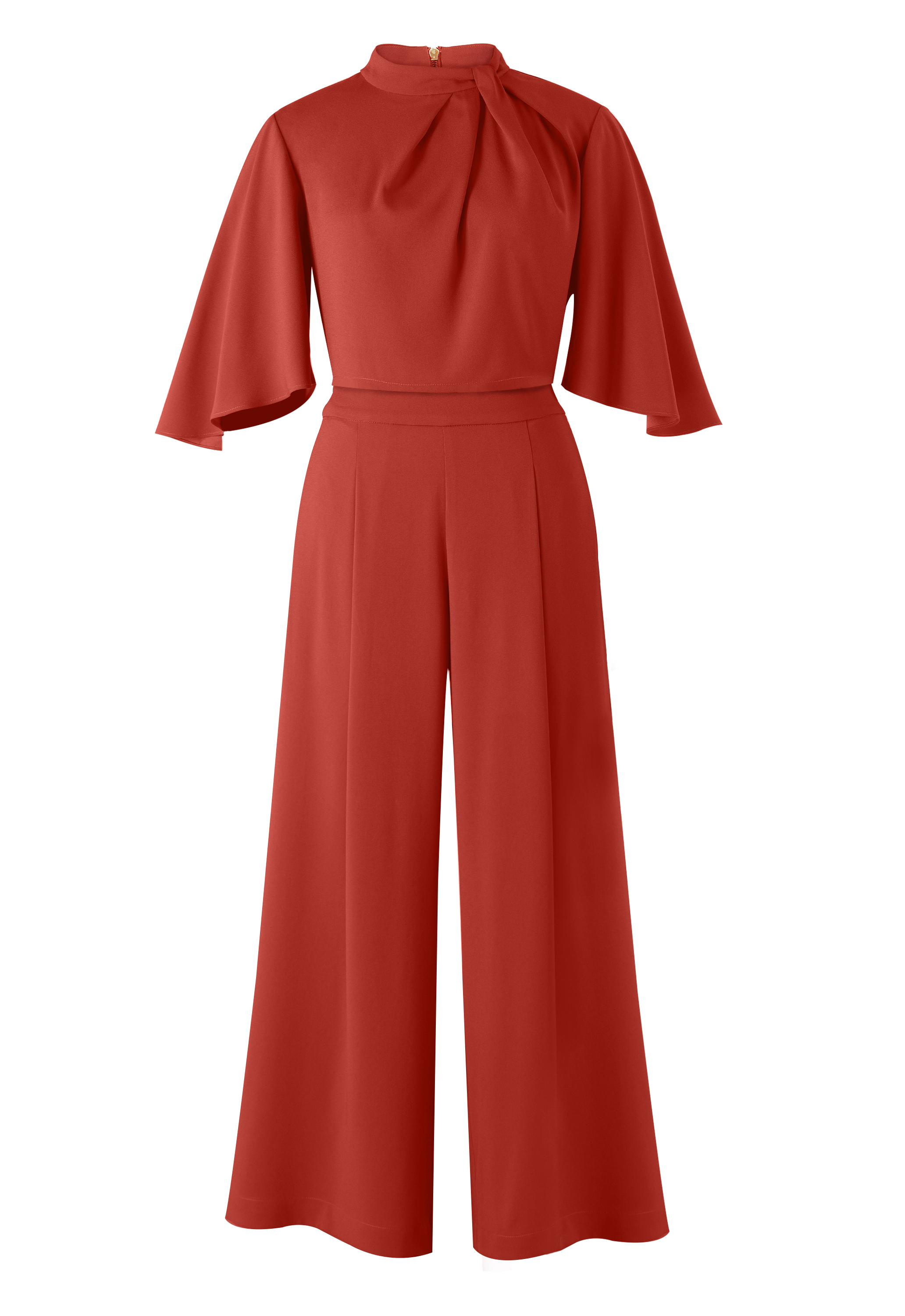 Acetate 2Pcs Blouse Pants Set