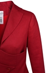 Linen Asymmetric Jacket Blazer