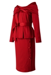 Twist Peplum Dress