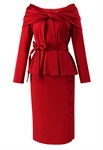Twist Peplum Dress
