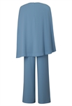 2Pcs Asymmetric Poncho Jumpsuit