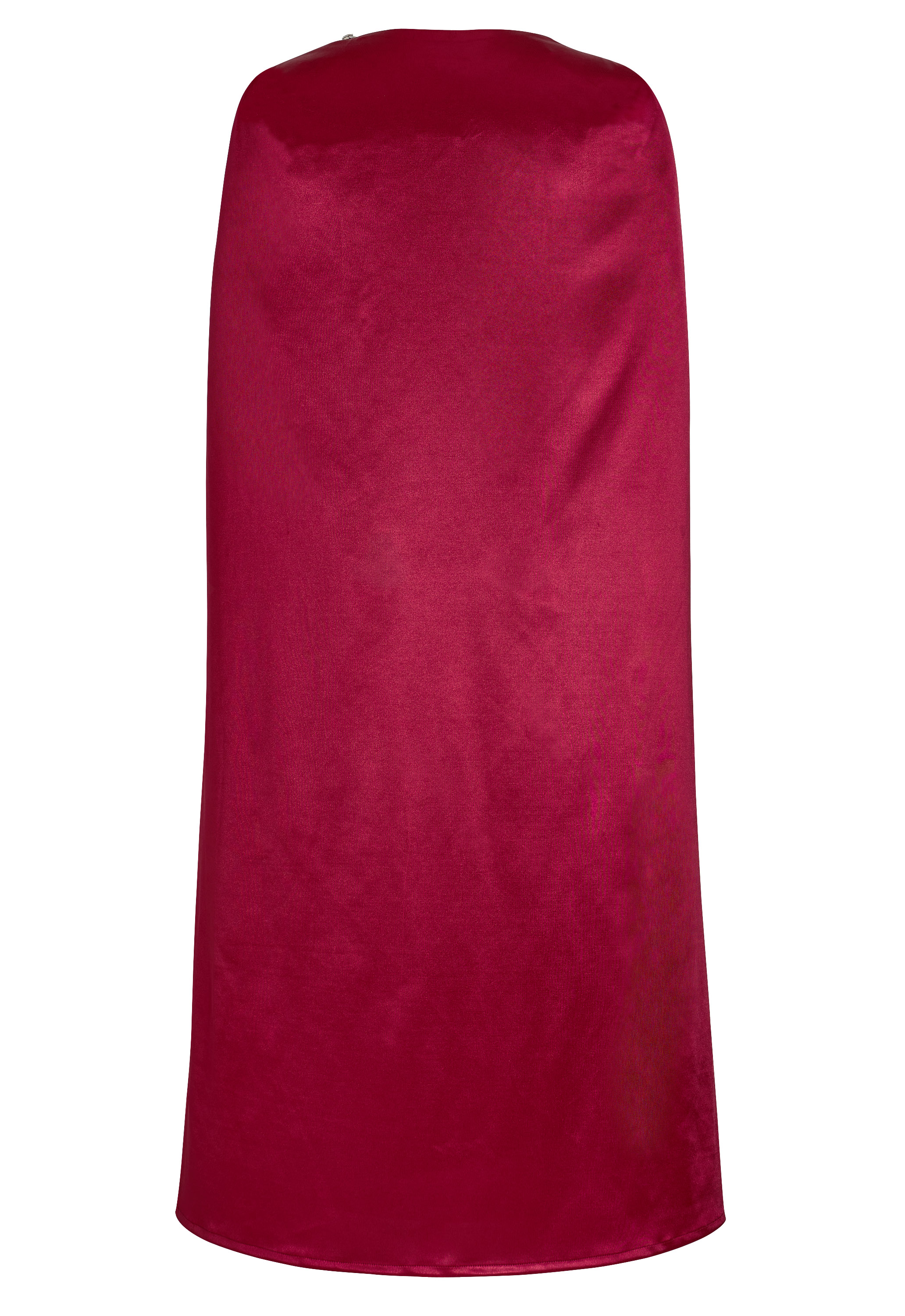 Evening Gown, Long Cape Sleeves, Asymmetrical Neckline with Pearl Embellishments