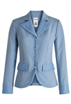 Blazer Jacket, Lace Trim Details,  Embellished Lapels, Ornate Cuffs, Flap Pockets