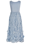 Formal Dress, Floral Applique Skirt, 3D Flower Embellishments