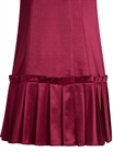 Long Coat Dress, Double-breasted Buttons, Pleated Ruffle Hem, Notched Lapel Collar