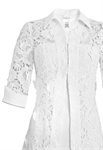 2Pcs Applique Guipure Lace Dress Set, Floral Rose Pattern, Three-quarter Length Sleeves With Cuffs
