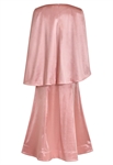 2-piece Long Dress Coat, Dramatic Cape Overlay, Flowing Silhouette, Mermaid Skirt, High Neckline