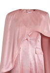 2-piece Long Dress Coat, Dramatic Cape Overlay, Flowing Silhouette, Mermaid Skirt, High Neckline