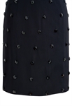 Pencil Skirt, Crystal Embellishments, Fitted Silhouette, Knee-length Cut, All-over Rhinestone Pattern