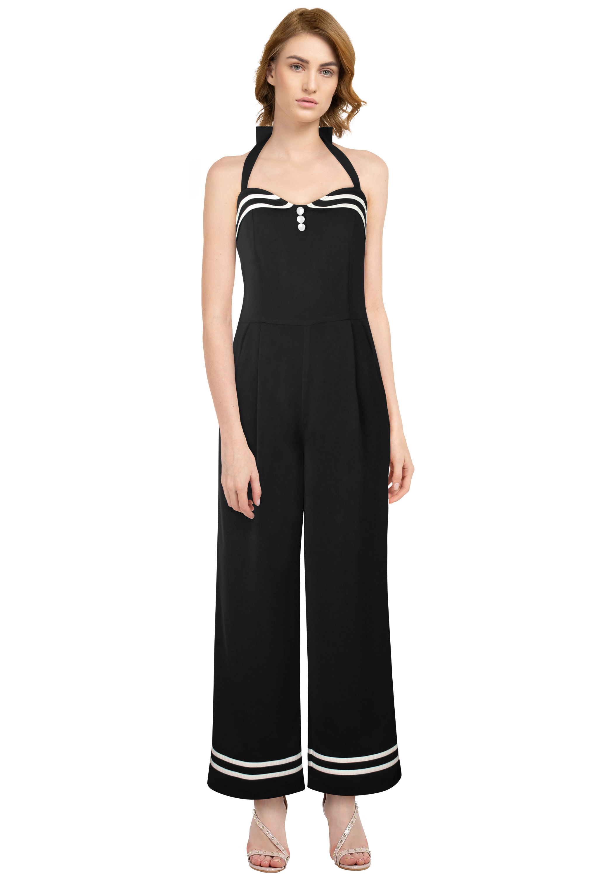 Retro Halter Jumpsuit