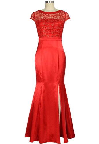 Satin Evening Dress