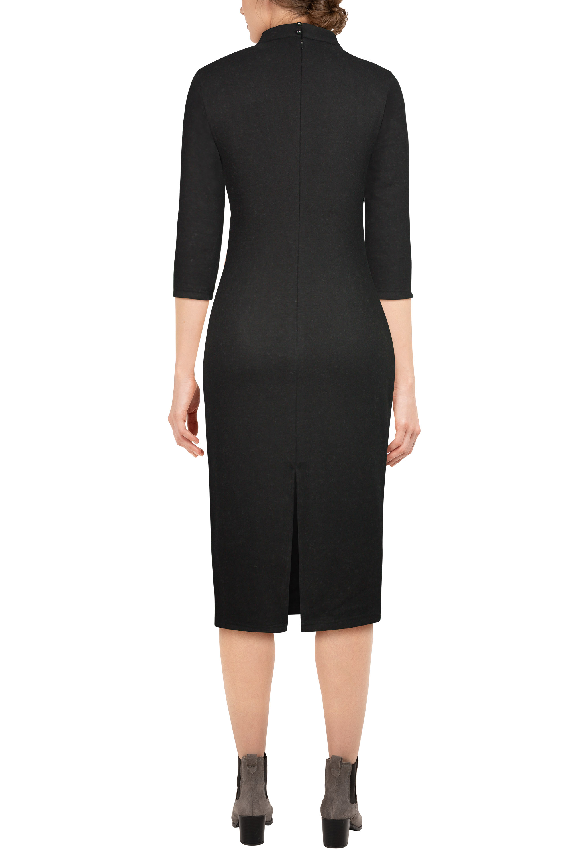 Contrast Wool Dress