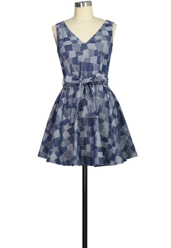 Patchwork Denim Dress