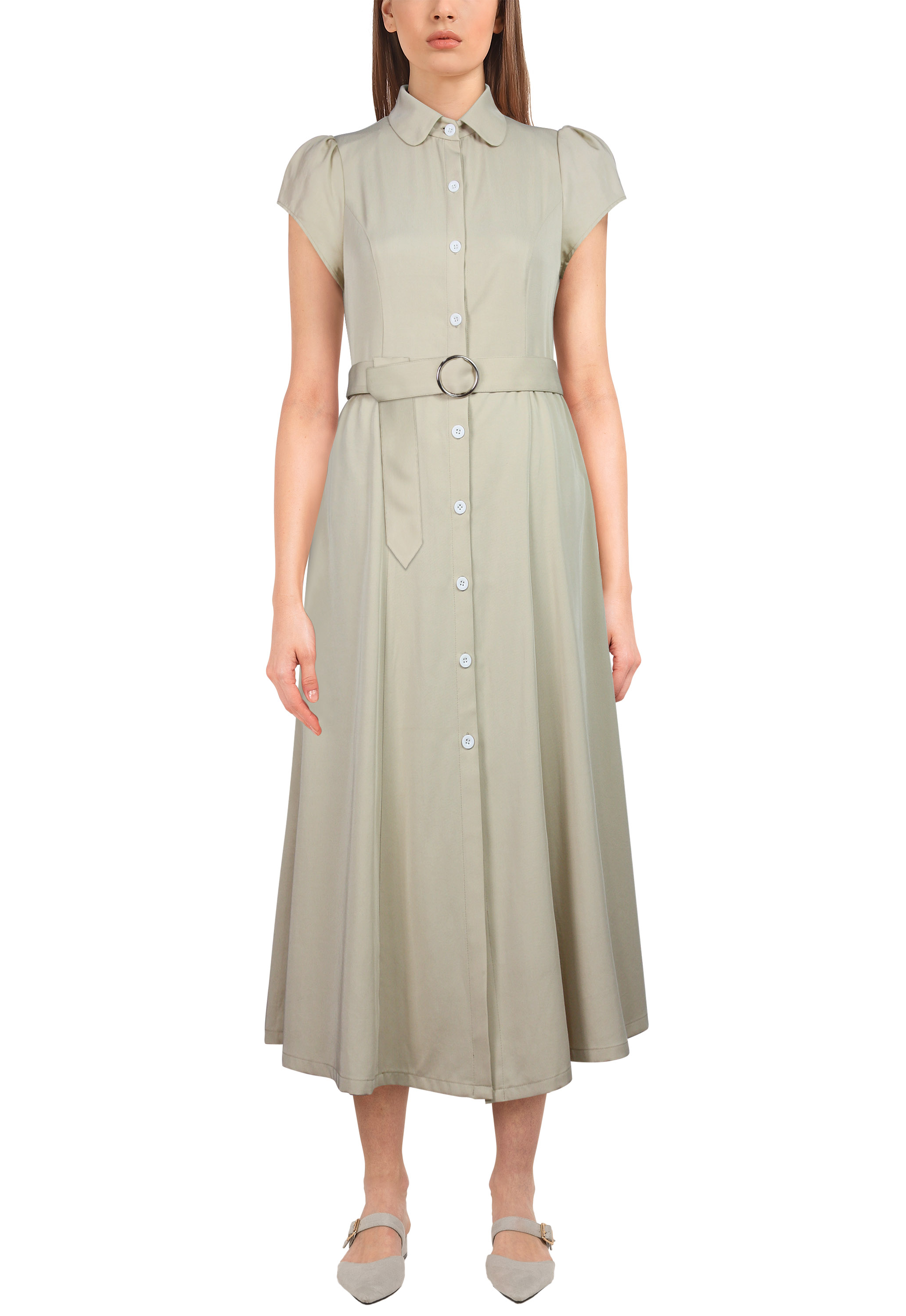 Tencel Button-down Dress