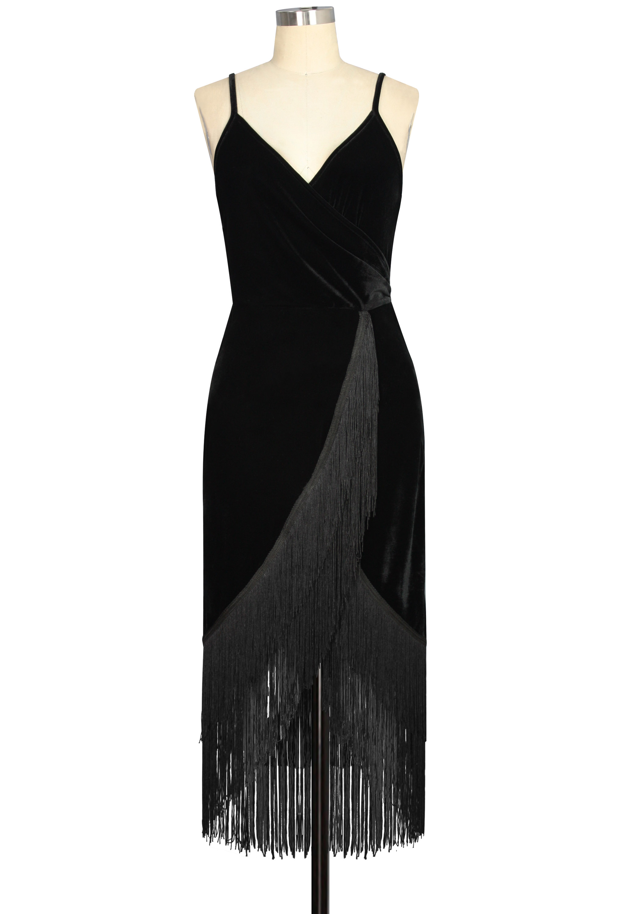 Velvet Fringe Dress