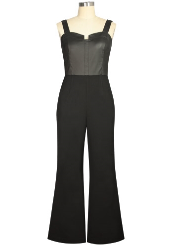 Faux Leather Jumpsuit