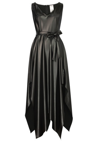 Faux Leather Handkerchief Dress