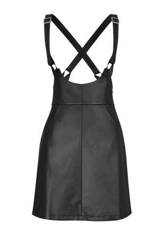 Faux Leather Pinafore Dress