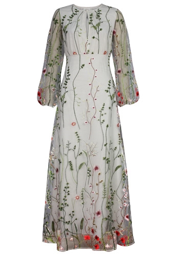 Embroidery Maxi Dress