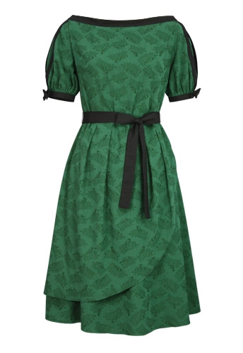 Trimed Jacquard Dress