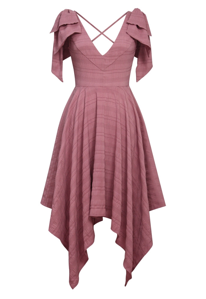 Textured Asymmetric Dress