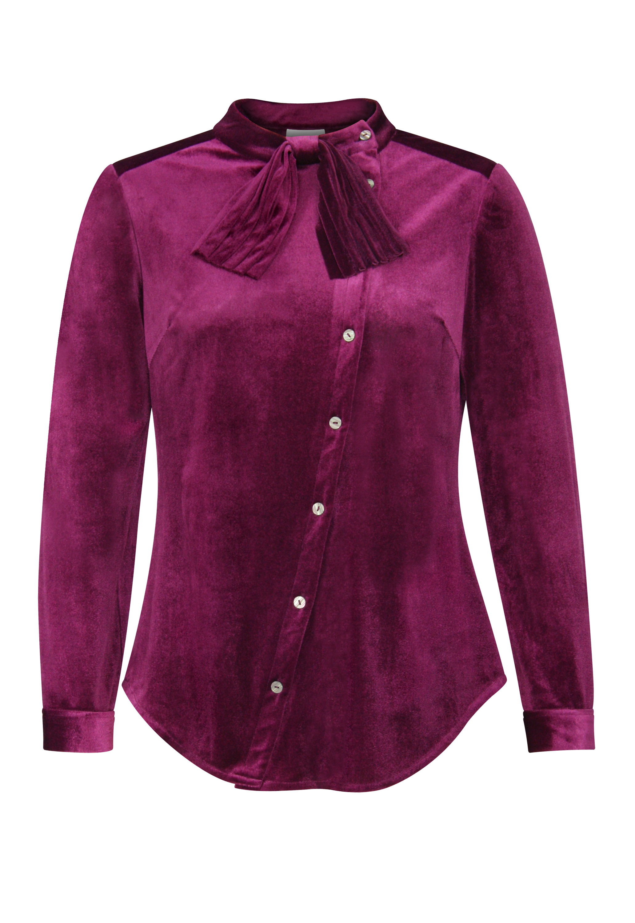 Velvet Tie Shirt